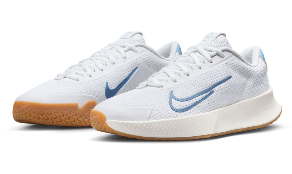 Женские Кроссовки теннисные Nike Court Vapor Lite 2 - white/light blue/sail/gum light brown