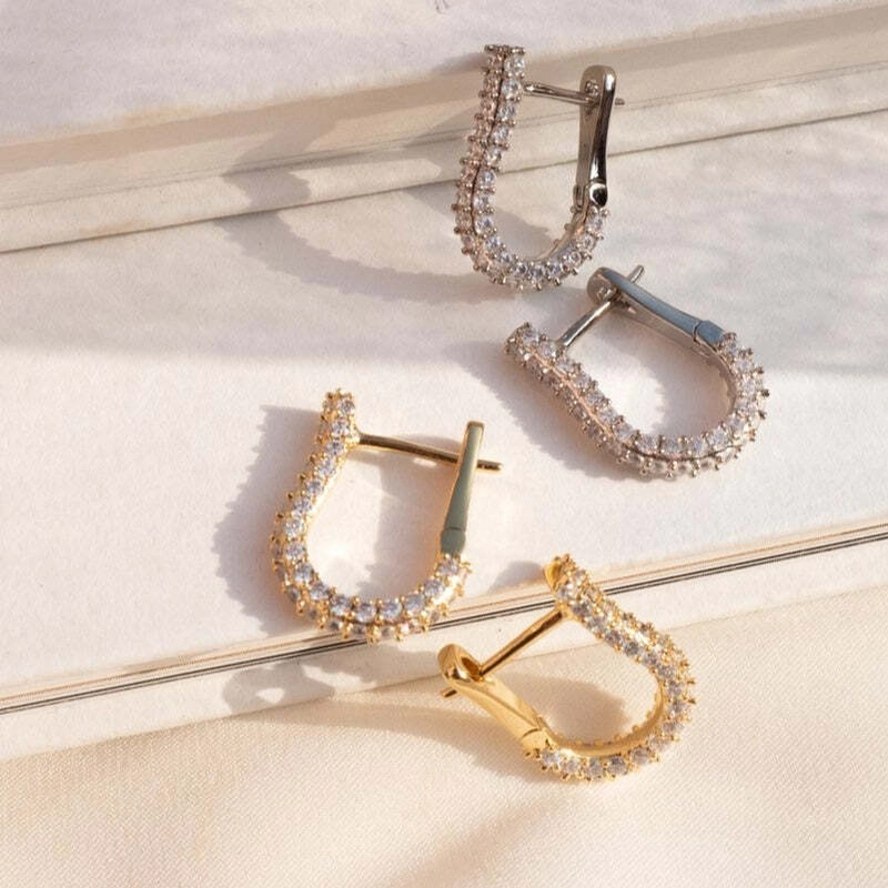 Серьги-кольца Блестящая Ривьера – Серебро