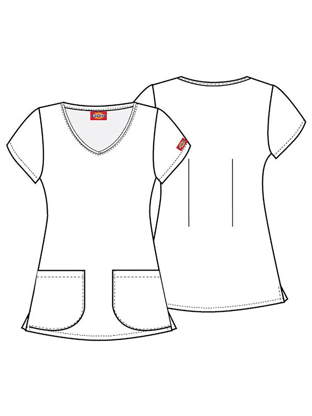 Футболка медицинская женская Dickies DK852, принт "Meow", серый, XS