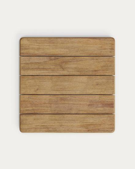 Уличный стол Esilda из акации из зелёной стали 80х80 см