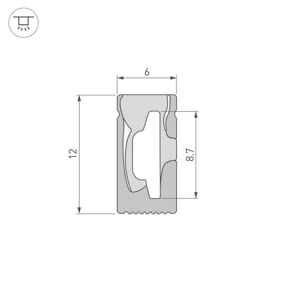 Профиль Arlight WPH-Flex-0612-Side-S8-5M Black 045782
