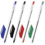 Ручки шариковые масляные BRAUBERG, НАБОР 4 шт., АССОРТИ, "Extra Glide", узел 1 мм, линия письма 0,5 мм, 142138