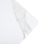 Стол М-City DISAUR Тет-А-Тет 110 Белый мрамор, керамика, Черный каркас