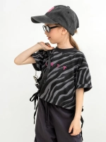 Футболка для девочки с принтом зебра