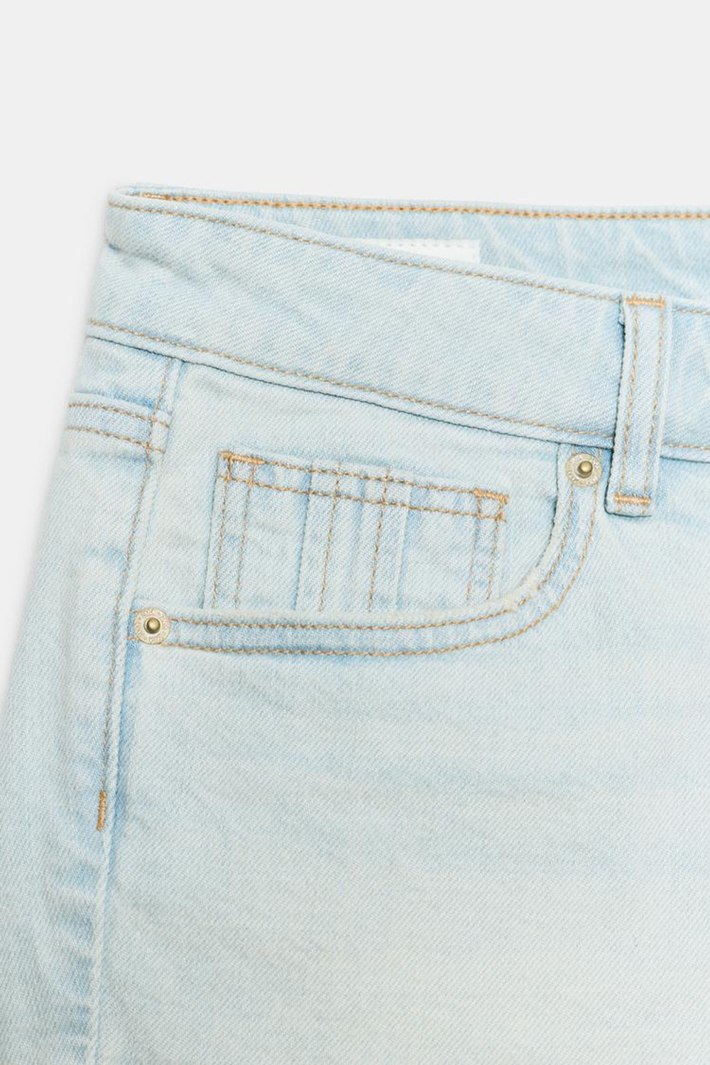 ZARA МИНИ-ШОРТЫ TRF С НИЗКОЙ ПОСАДКОЙ, ГОЛУБОЙ