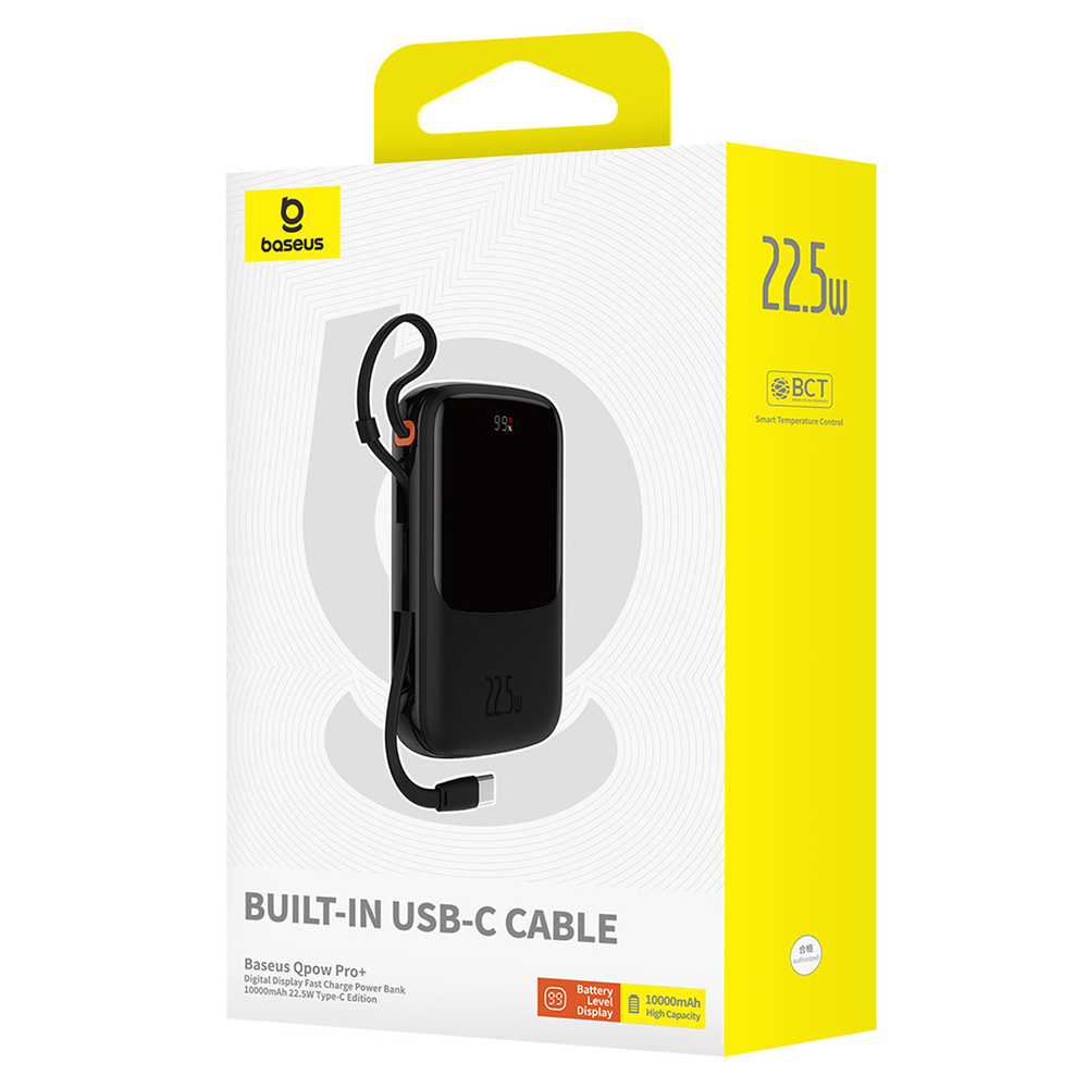 Внешний аккумулятор Baseus Qpow Pro+ Type-C Edition 2C+U 10000mAh 22.5W - Cluster Black