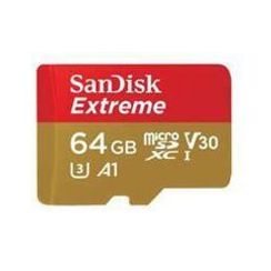 Карта памяти SanDisk Extreme microSDXC 64 Гб V30, UHS-I Class 3 (U3), Class 10 (SDSQXA2-064G-GN6MA)