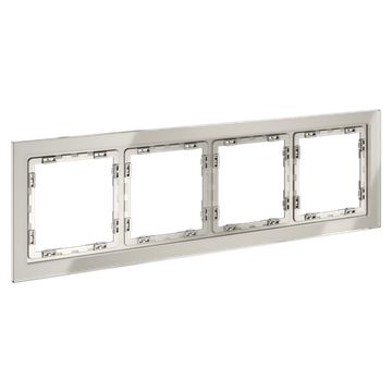 Рамка стеклянная VOLTUM S70 на 4 поста, (кашемир, стекло)