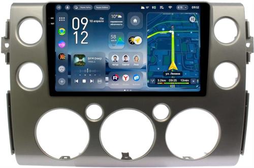 Магнитола для Toyota FJ Cruiser 2005-2022 (рамка серая) - Teyes CC4-PRO монитор 9.5" 2K QLED на Android 13, Быстрейшая, Snapdragon 778G, ИИ, CarPlay, DSP, 4G SIM-слот