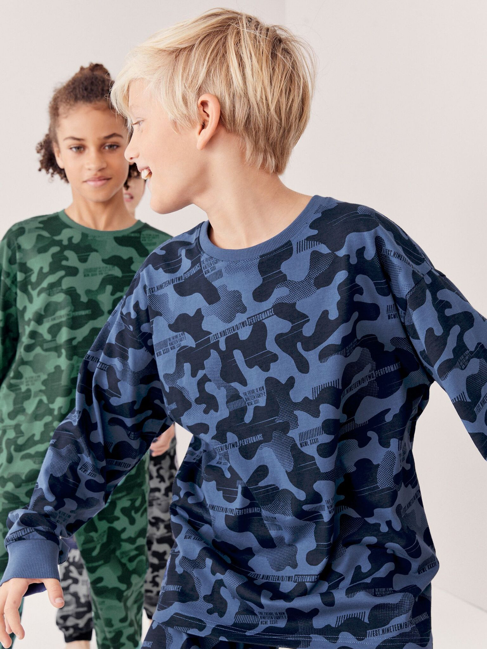 Пижама для мальчика Next 566-700, 3 шт., Серый, Синий, Зеленый