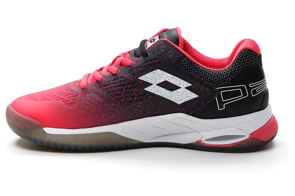 Мужские кроссовки для Падел Lotto Superrapida 100 - shiny fuchsia/all white/all black