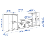 Комбинация для хранения  - IKEA BESTÅ/BESTA, 276x41x95см, белый, БЕСТО ИКЕА