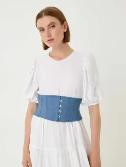 Джинсовый аксессуарный корсет