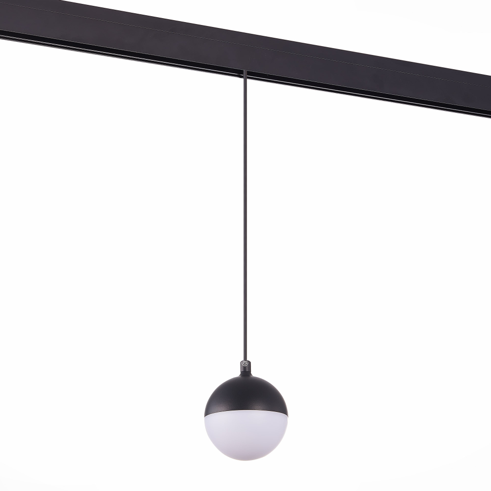 ST358.433.07 Магнитный трековый светильник подвесной Черный LED 1*7W 3000K 520Lm Ra&gt;80 120° IP20 D90 SKYLINE 48