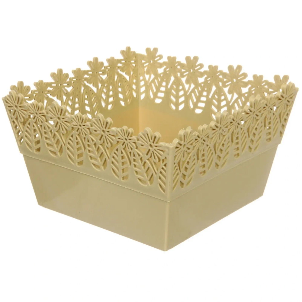 Сухарница пластиковая «SEGRETO» 17,5*17,5*11см оливковая