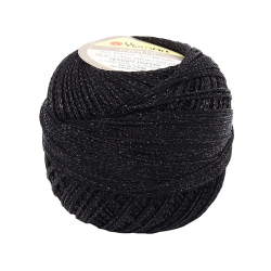 Париж (Paris) пряжа YarnArt 75%вискоза 25%металлик 6х50г/210м (322 черный)