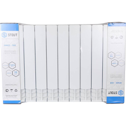 STOUT Space 500 11 секций радиатор биметаллический боковое подключение