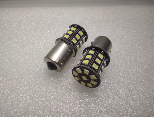 P21W / Светодиодная лампа P21W, 33 диода, белый, один контакт (за 1 шт.)