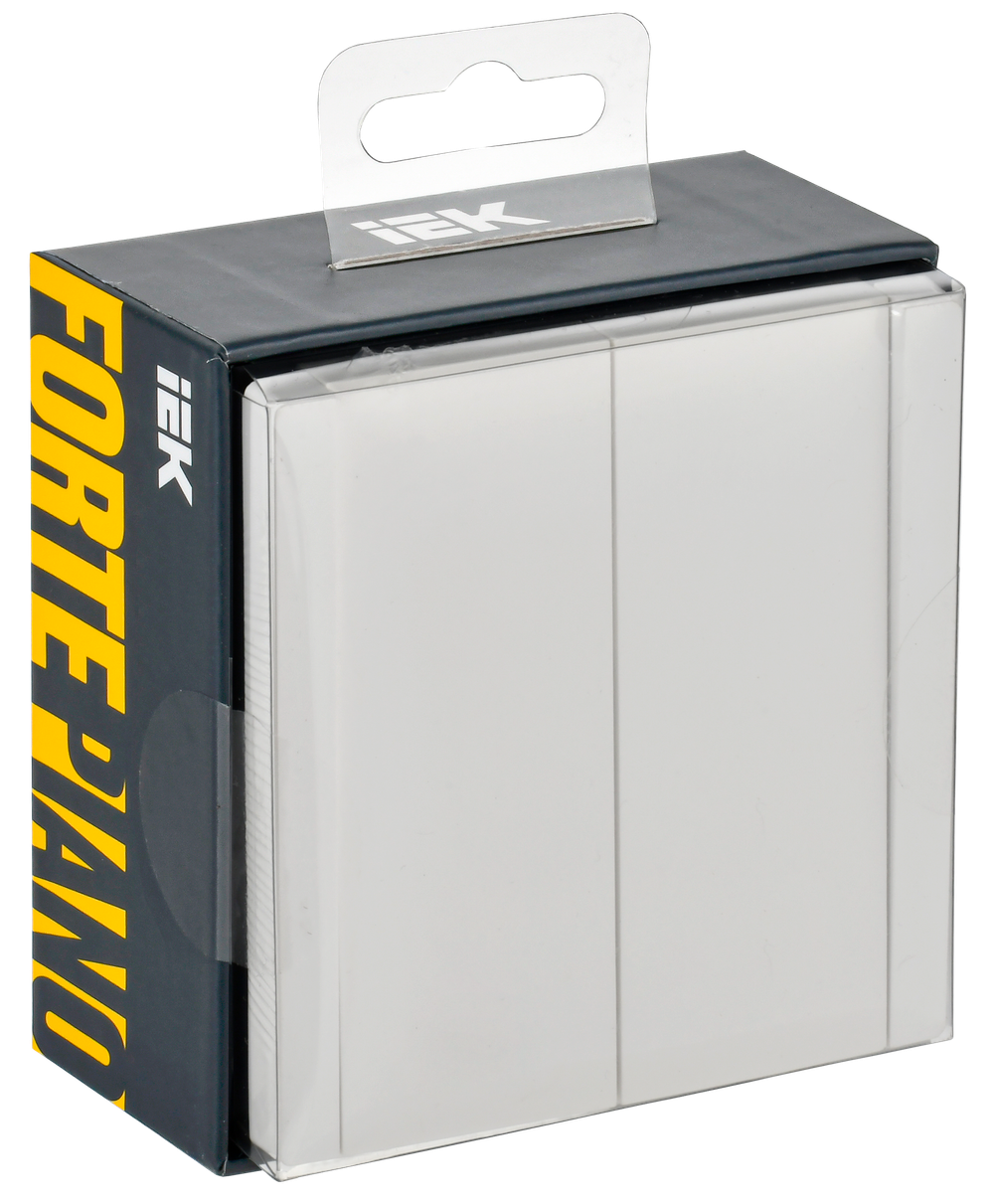 FORTE&PIANO Выключатель 2-клавишный перекрестный 10А FP209 белый IEK