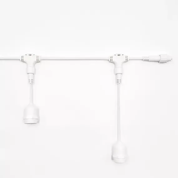 Белт-Лайт UNIBELT 10 м., провод белый Каучук, шаг 100 см., 10 подвесных патронов, IP65, LTC (UBL10m/10L-8)