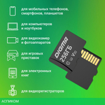 Карта памяти Digma microSDXC 256Gb Class10 Digma CARD30 + adapter (DGFCA256A03)
