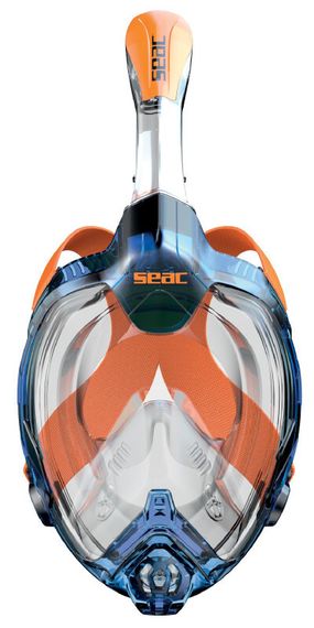 Маска полнолицевая Seac Fun синий/оранжевый