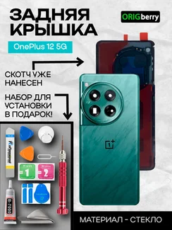 Задняя крышка для OnePlus 12 5G зеленая (Cyan green) со стеклом камеры