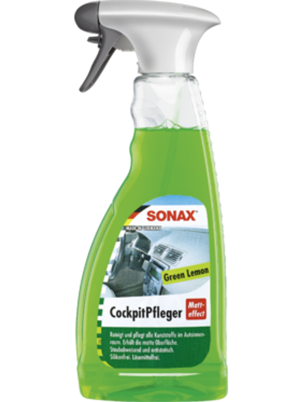 358241 SONAX Очиститель-полироль для пластика триггер "Матовый эффект Лимон" 0,5 л