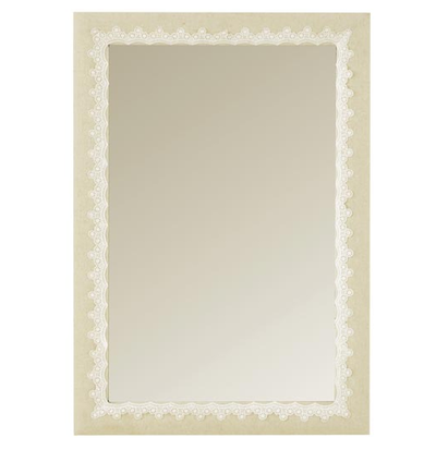Зеркало настенное "Лен и кружево" 41,5х2х61,5см Холст,дерево