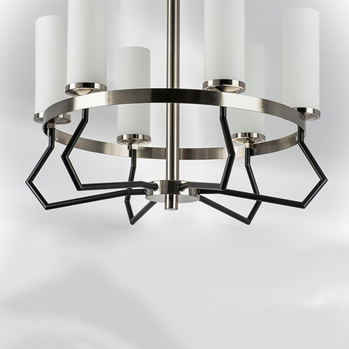 723065 Люстра FLUME 6х40W E14 ЧЕРНЫЙ МАТОВЫЙ/НИКЕЛЬ