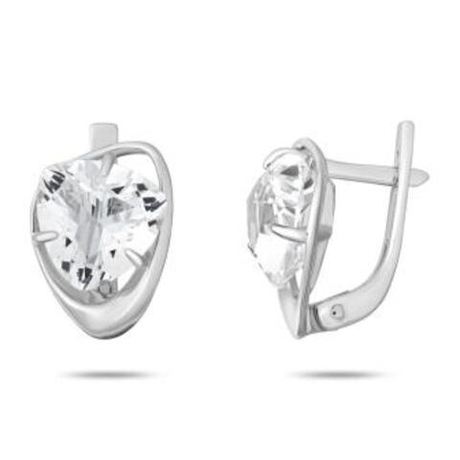 Серьги из серебра с горным хрусталем