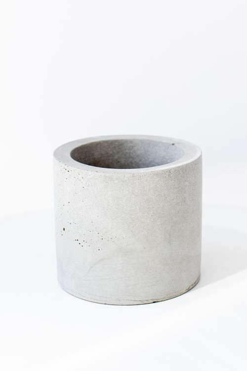Кашпо Цилиндр 11 светло-серый