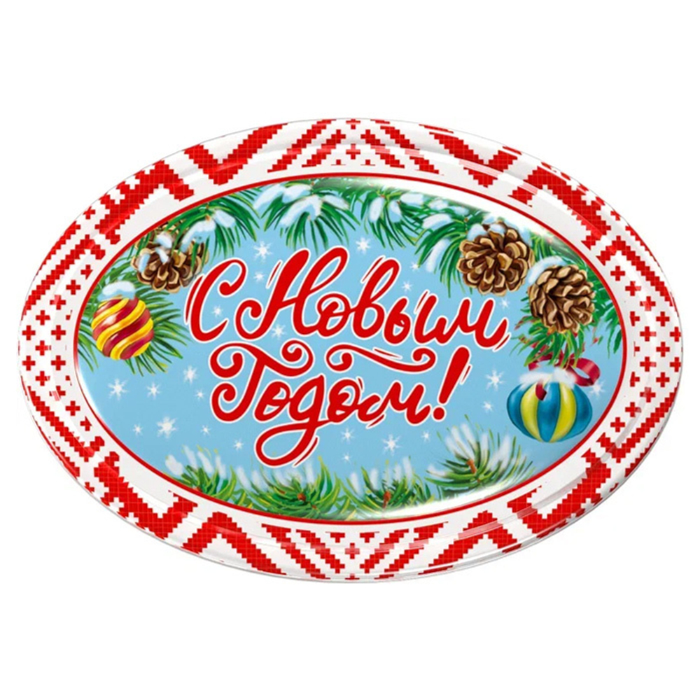 Овал Дед Мороз и Снегурочка