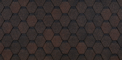 Гибкая черепица Eurasia, Шестигранник, Коричневый