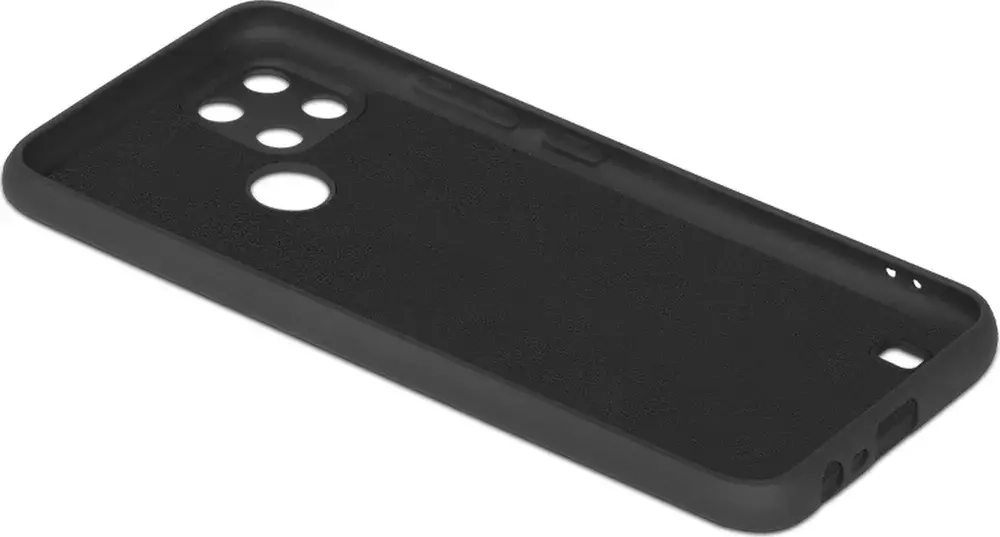 Силиконовый чехол с микрофиброй для Realme C21Y black DF