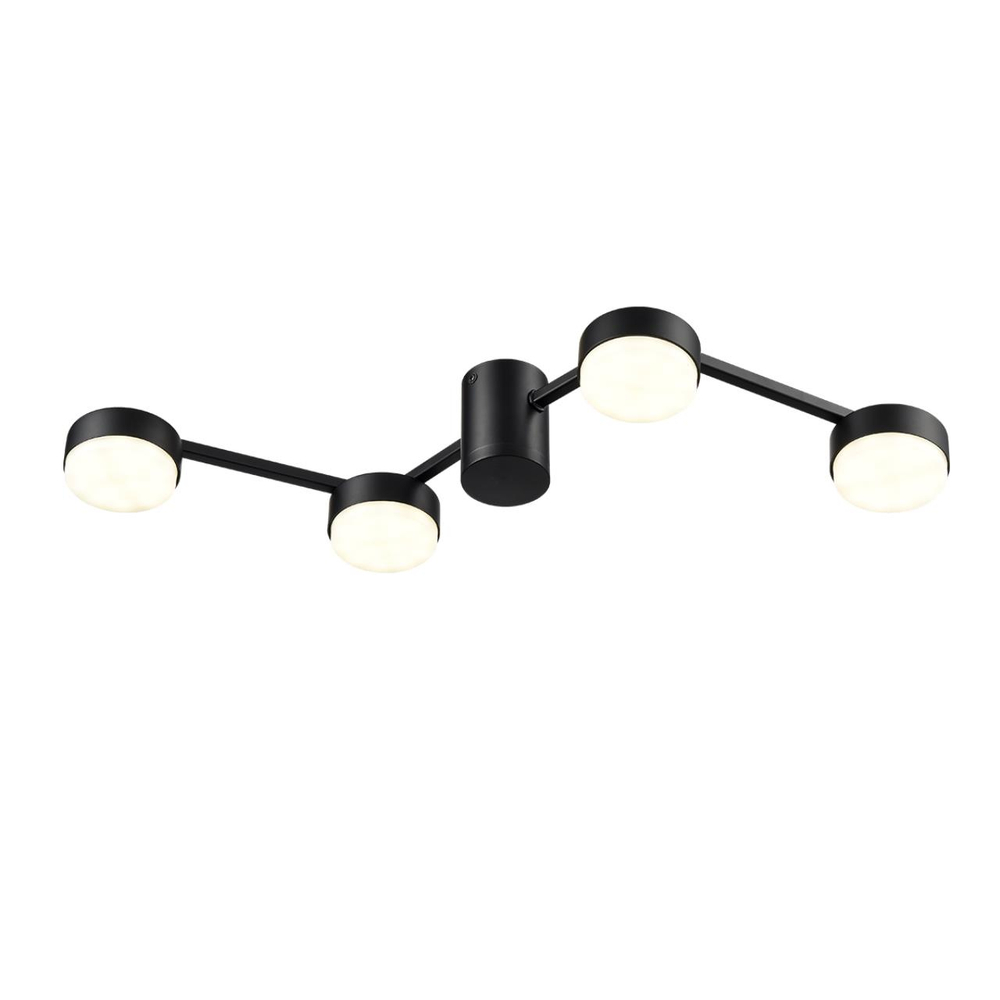 8187/4C COMFI LN26 249 черный, металл Люстра потолочная LED GX53 4*7W 220V SANATA