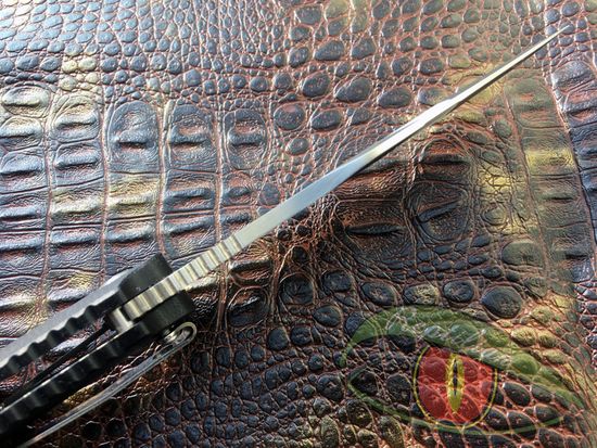 Складной нож Reptilian Вояж-03 черный c клинком из стали D2, рукоять G10