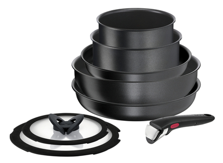 Набор посуды Tefal Ingenio Daily Chef Black 8 предметов 16/18/22/26/26 см L7629242
