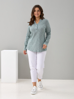 Блузка БЛ-22/гусинаялапка-зеленый