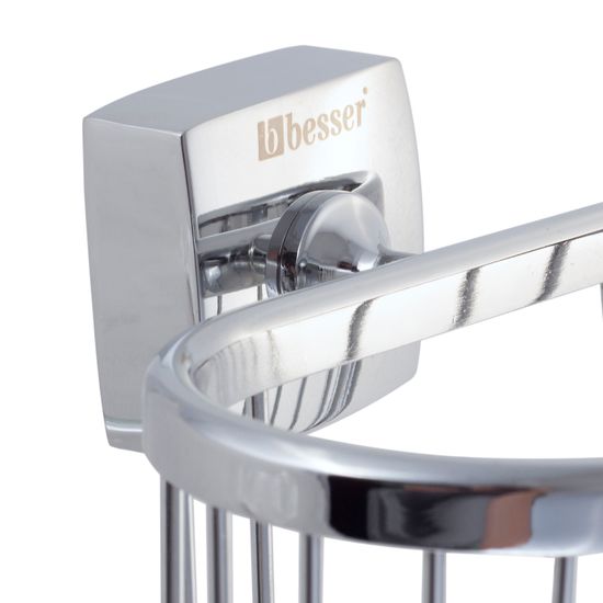 Корзинка овальная Besser BS 8807 (14х11х10,5 см) из нержавеющей стали с хромированным покрытием