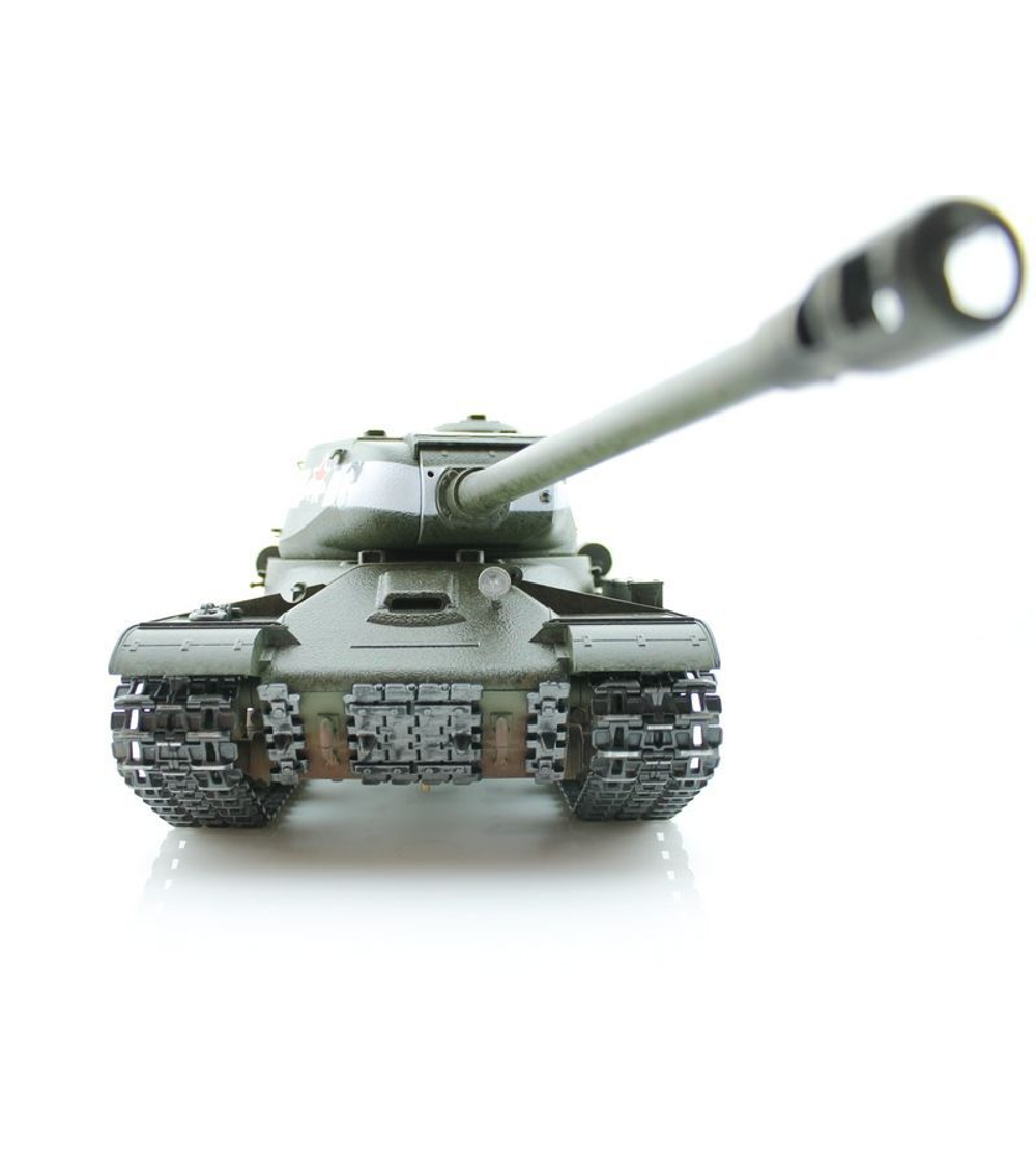 Р/У танк Taigen 1/16 ИС-2 модель 1944, СССР, зеленый, (для ИК танк. боя) 2.4G, деревян. коробка