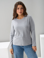 Лонгслив ЛНкл-081/светлосерый-меланж