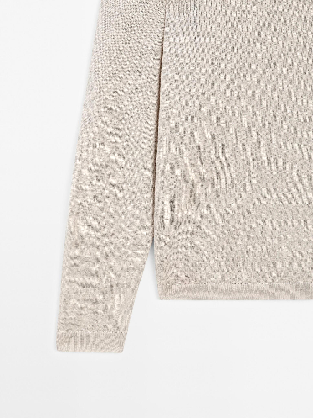 Massimo Dutti Свитер из 100% льна, песочный