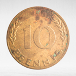 Germany, 10 Pfennigs, 1971, (Stuttgart Mint - "F"), VF