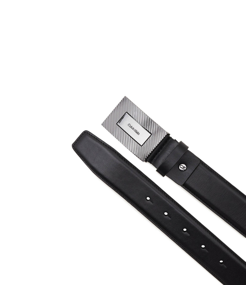 Кожаный ремень ADJ FORMAL PLAQUE Calvin Klein - черный(K50K510941)