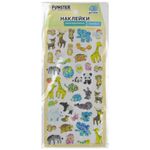 Наклейки гелевые "Зверушки", 17,5х9 см, ассорти 4 вида, FUNSTER (ФАНСТЕР), 666095
