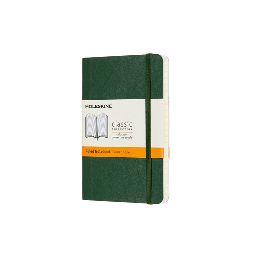 Блокнот Moleskine Classic Soft Pocket зеленый (QP611K15)