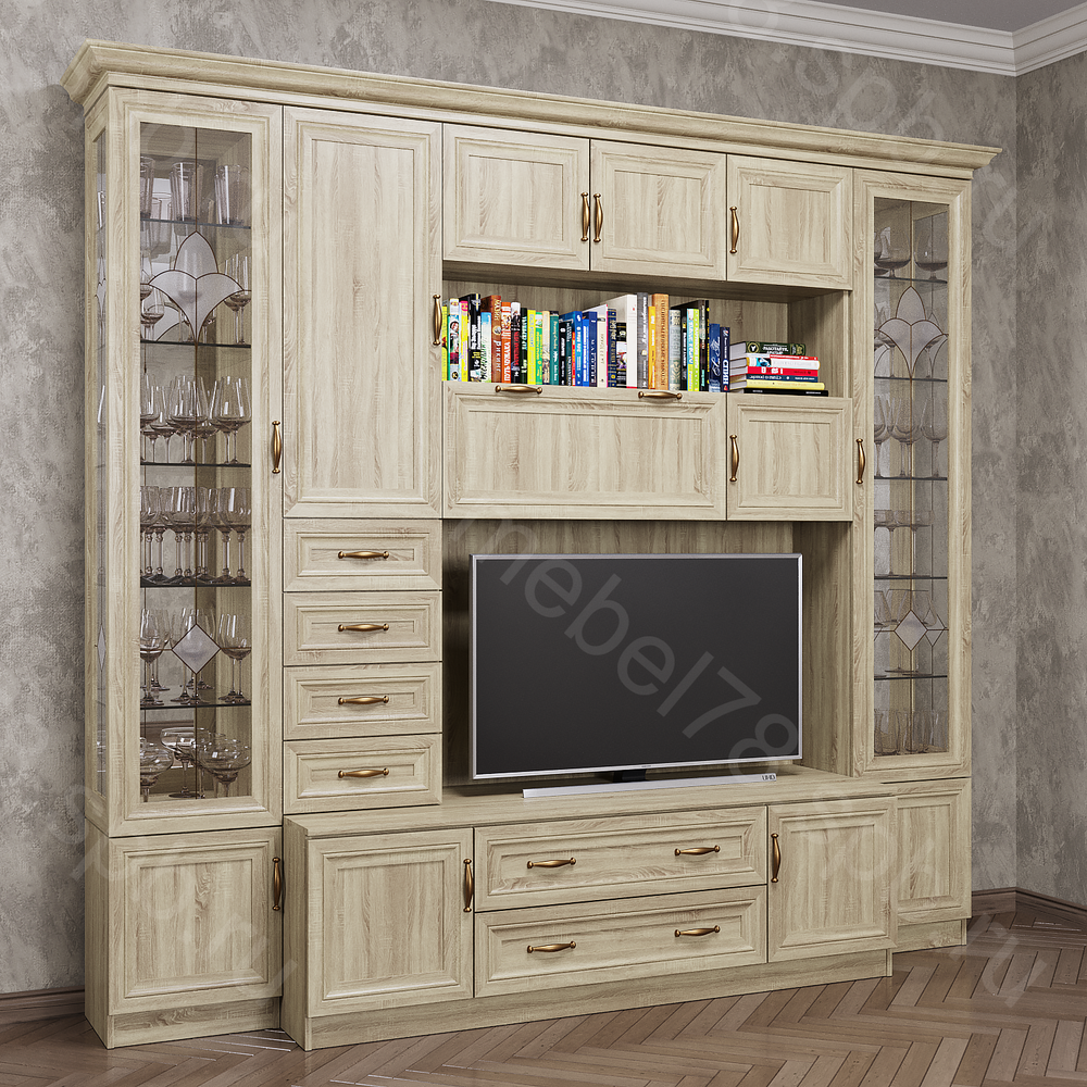 стенка 3/1 с витражом