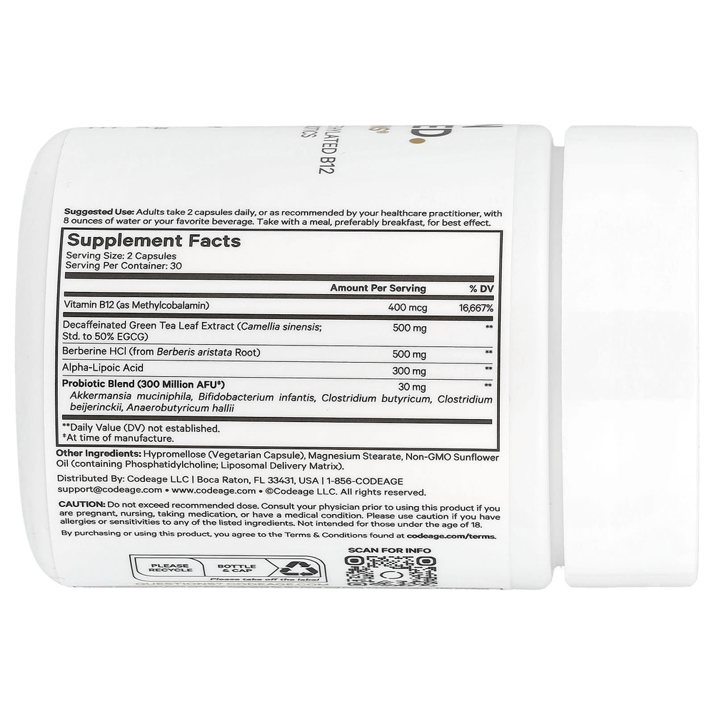 Codeage, M-Burn Optimized, 60 растительных капсул