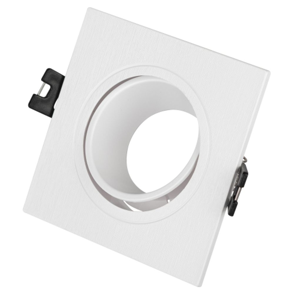 Встраиваемый светильник декоративный ЭРА KL90-1 WH MR16/GU5.3 белый, пластиковый | Декоративные встраиваемые светильники